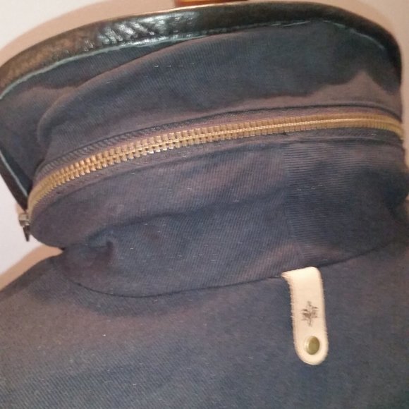 Mackage black military style jacket with leather trim EUC - Picture 7 of 12